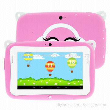 Cute Google's Android 4.2 Kids' Mini Tablet PCs with Capacitive Screen, Dual-camera, Dual-core
